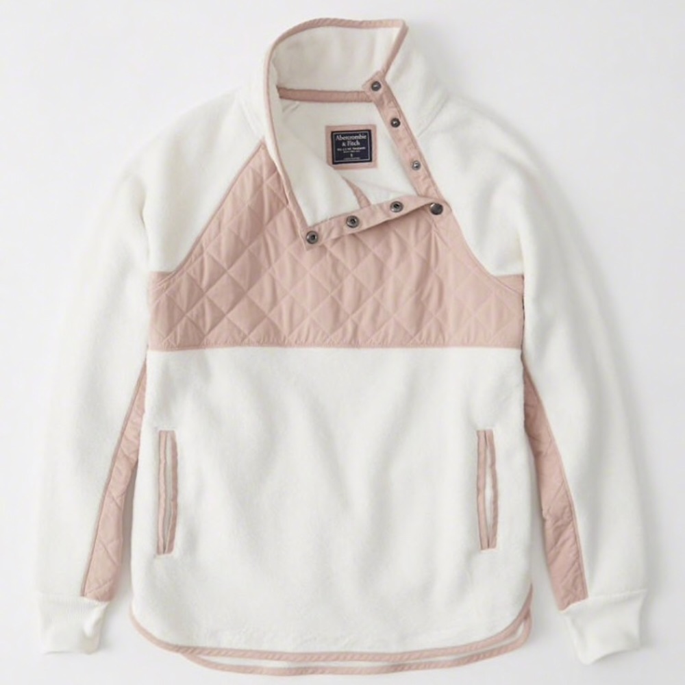 Abercrombie & Fitch Asymmetrical Popover Fleece, M